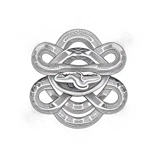 A Snake Wrapped Around A Paranormal Symbol