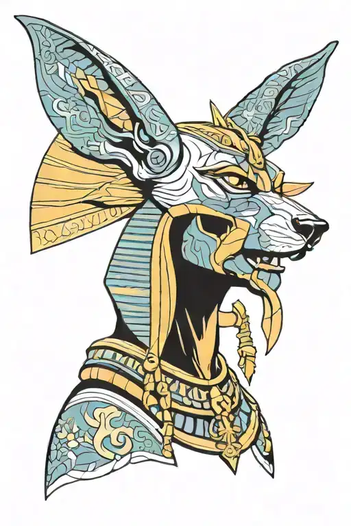 Anubis Portrait With Half