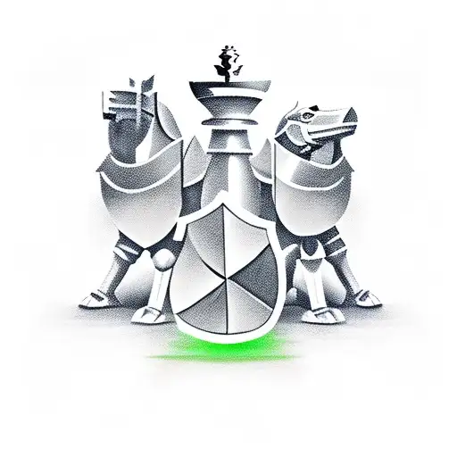 Rook And Knight Chess Pieces