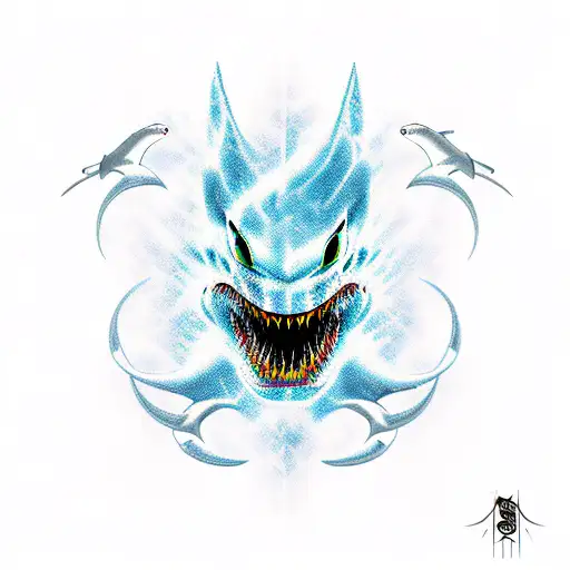 Phoenix Plus Shark Combined And Put The Infinity Symbol On The Monster Head