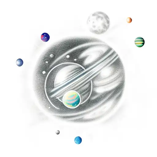 Astronaut Blowing Soap Bubbles That Turn Out As Planets