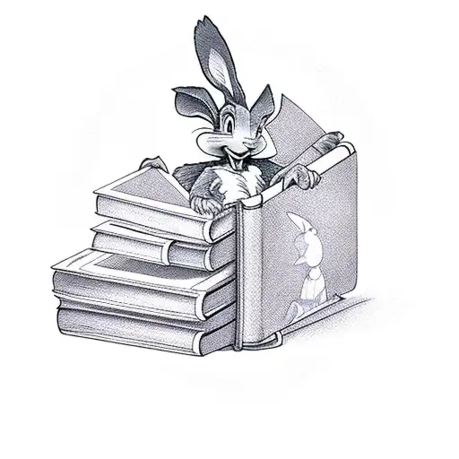 Brer Rabbit And Characters Escaping From A Propped Open Book