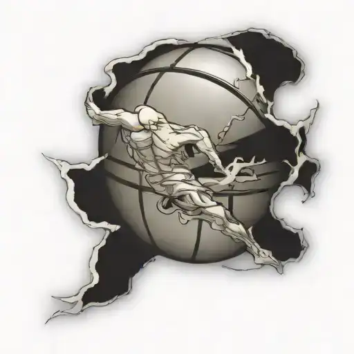 A Tattoo To Represent My Passion Of Basketball While Incorporating My Love For My Dad Who Died