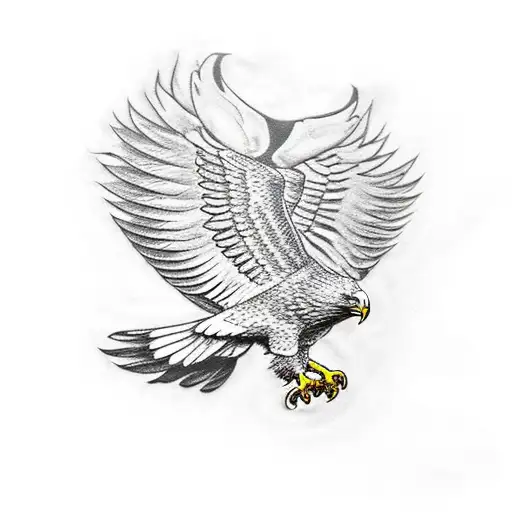 Motorcycle Engine With An Eagle Grabbing It