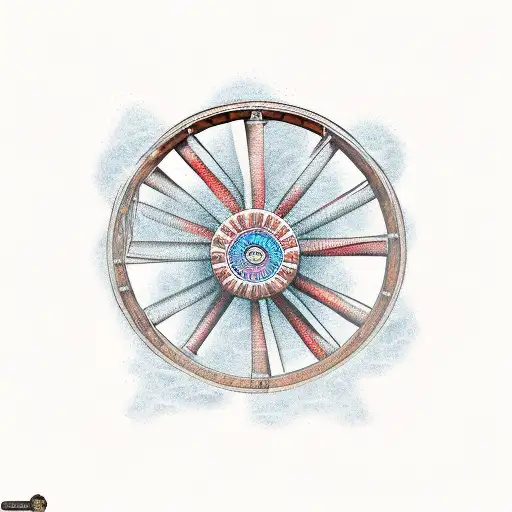 Old Western Wagon Wheel
