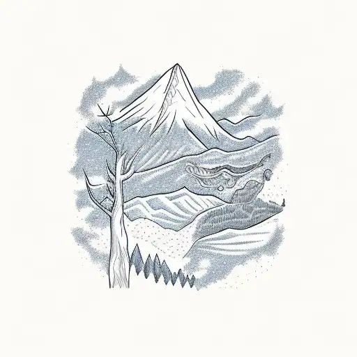 Virginia Outline Mountain Fill