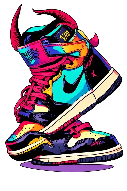 Jordan Shoes Demon Efect Color Vibrant Colors