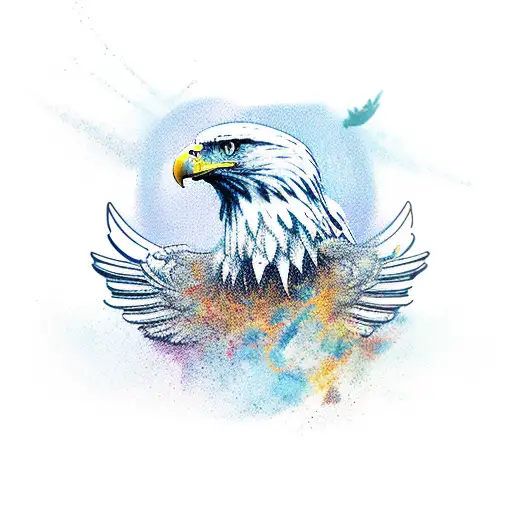 Eagle Diving Full Body Front View