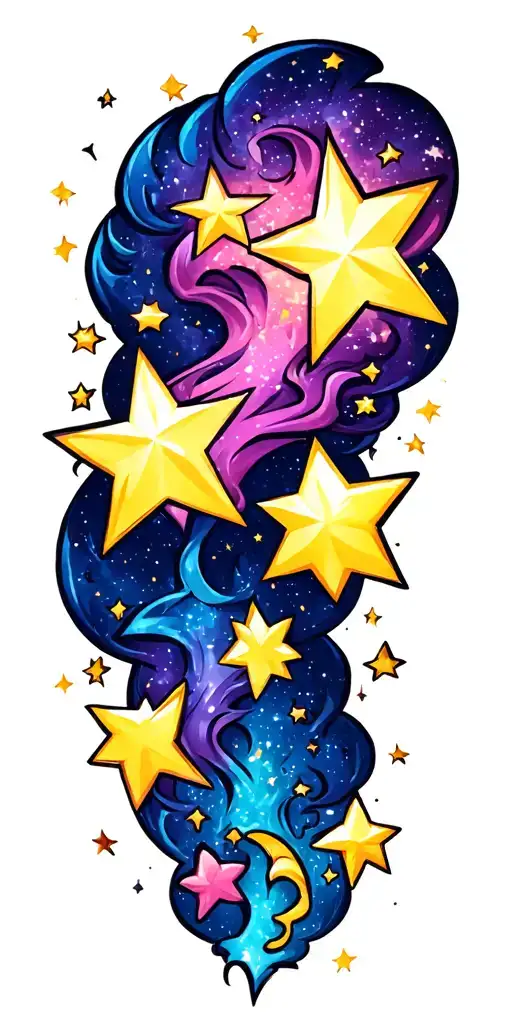 Stars And Galaxy Filled With Stars