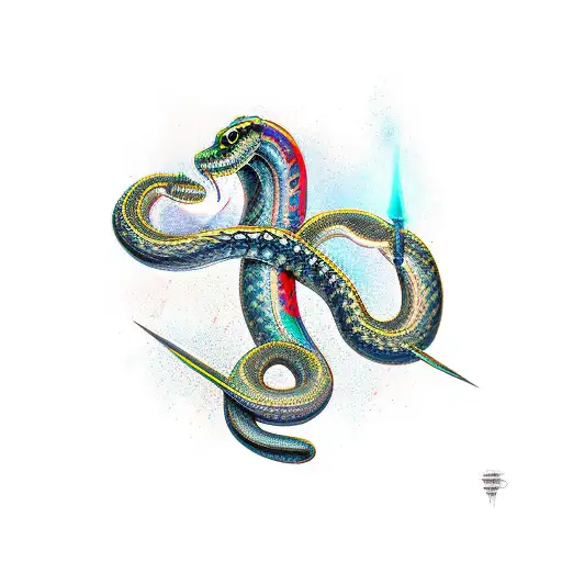 Dagger Wirh Snakes