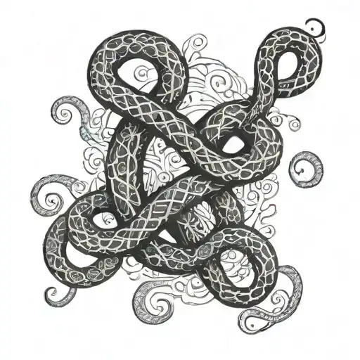 A New-school Style Tattoo Of Mahadev's Snake Wrapped Around Shivi's Name In A Unique Font