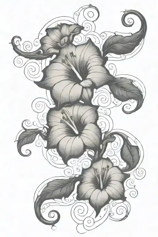 Long Thin Moonflower Vine