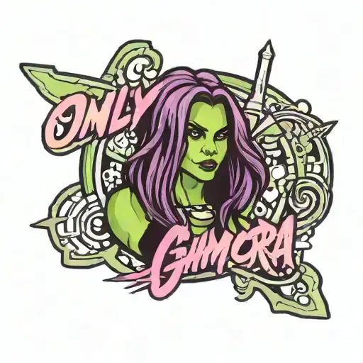 Only Text Gamora Lettering