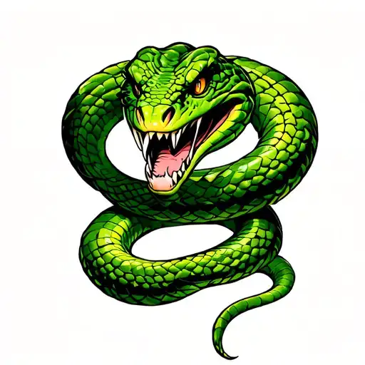 Sinister Snake Coiled