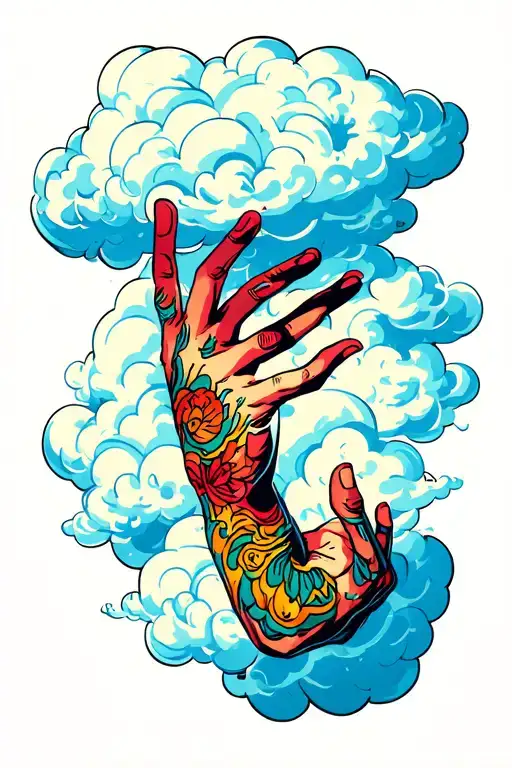 Cloud And Hands Coming