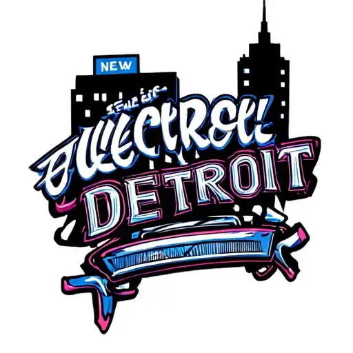 Detroit Theme As Cartoon