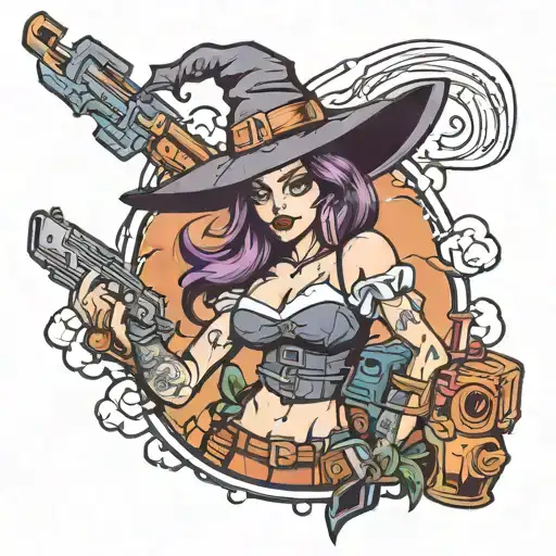 Pickup Witch Mashinegun