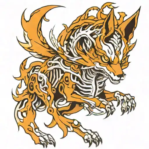 Nine Tailed Fox Skeleton