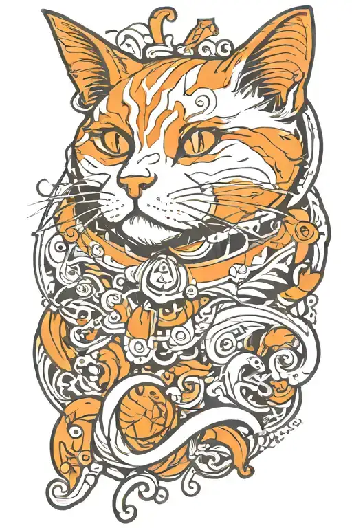 Orange White Cat
