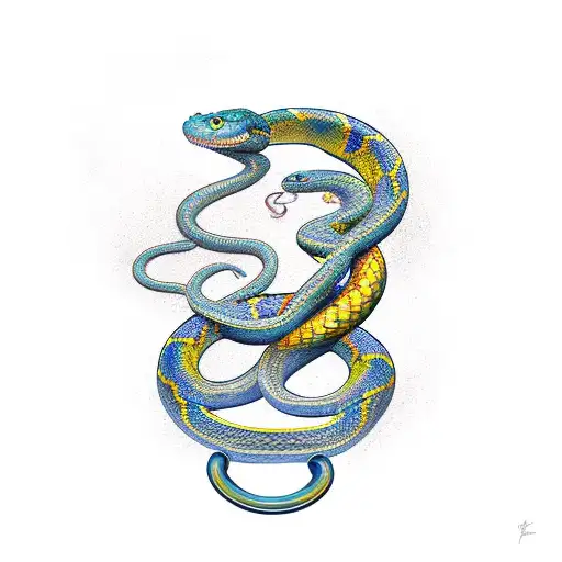 Snake With Olive Brench