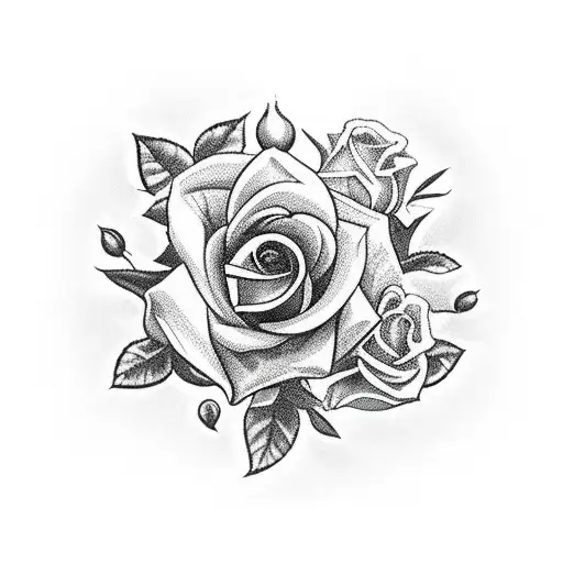 Christian Cross With Roses And Daffodils