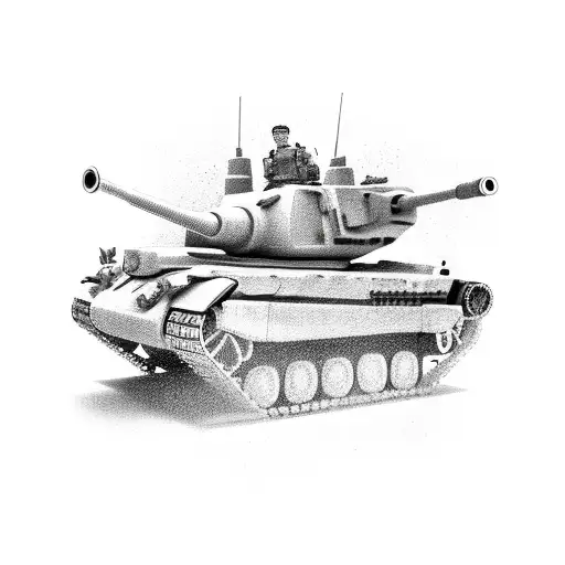 Cartoon Army Tank
