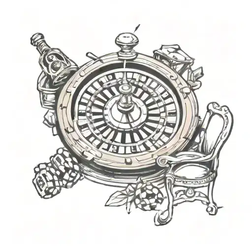 Roulette Table Playing Poker