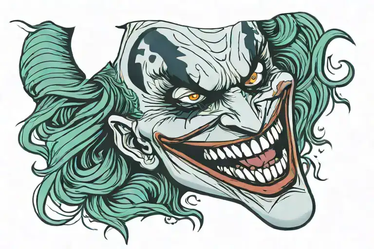 Joker Smile Mouth Open
