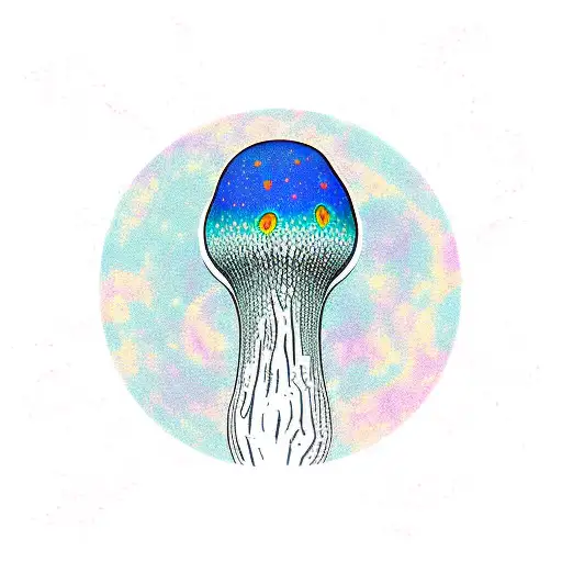 A Cosmic Mushroom Growing On A Crystal Planet