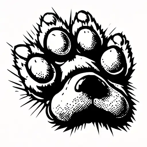 Dog Paw With Geometry