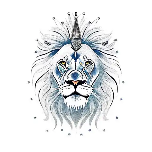 Lion Face With Crown