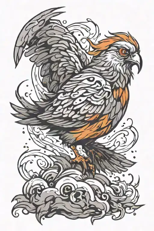 Phenoix Rising Bird Rising From Ashes