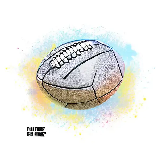 Football With The Name Walker Busting Out Of It