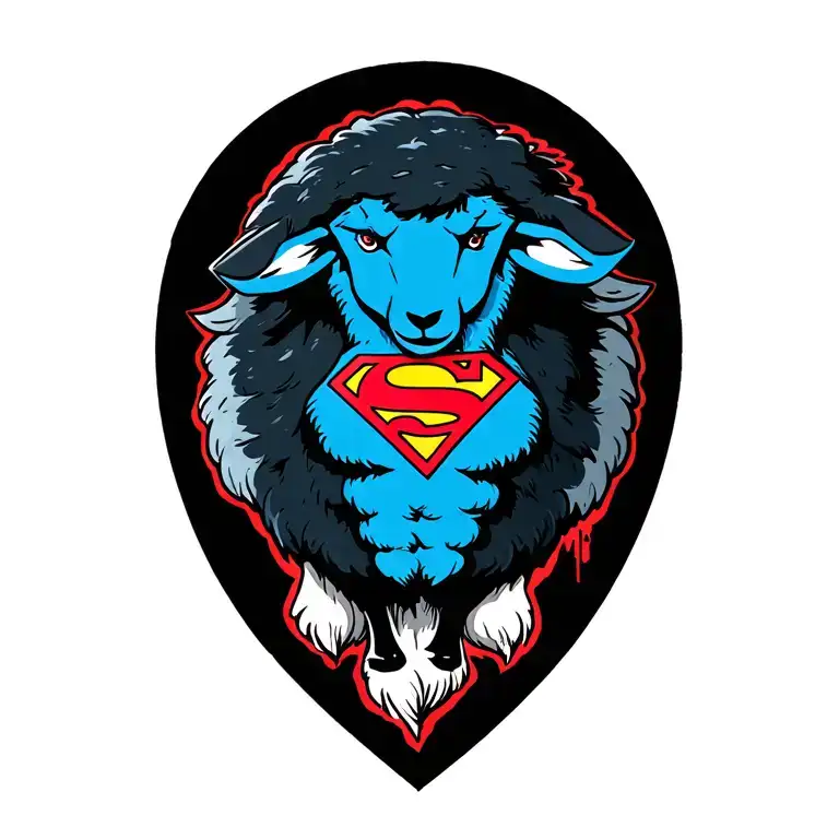 Sheep In Wolf's Skin With Superman Logo On Chest