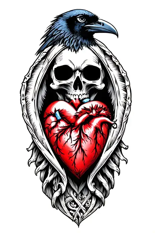 Raven Grim Reaper Sacred Heart