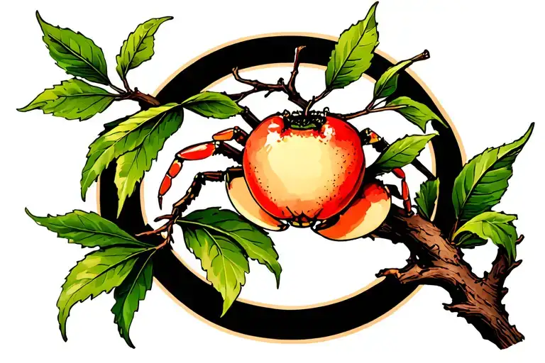 Tree Branch With Crabapple