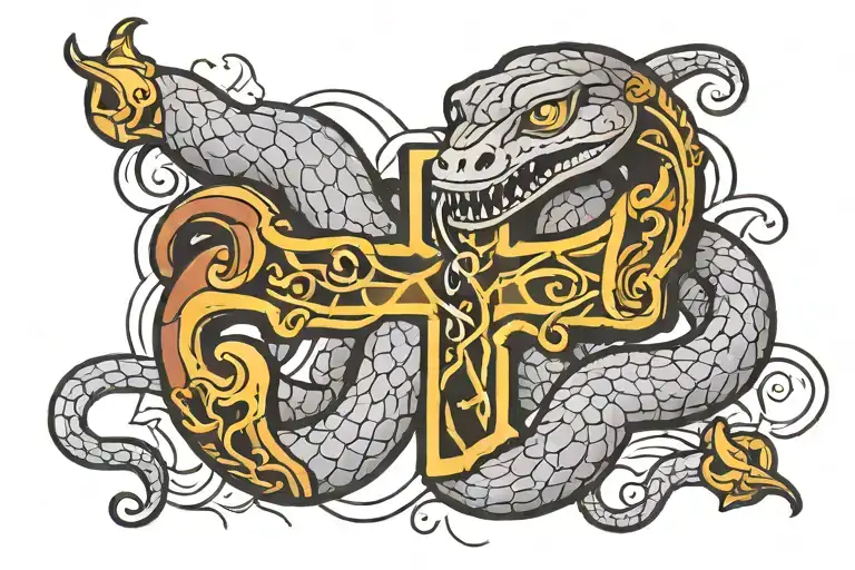 Cross And Snake