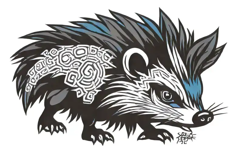 Black And Blue Hedgehog Profile