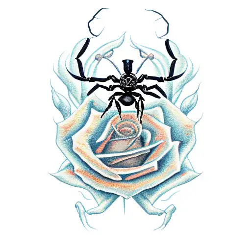 Scorpion With Rose As Stinger