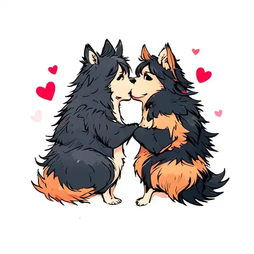 Furry Kissing Each Others Fall In Love