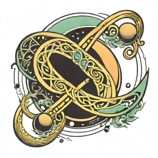 Infinity Symbol And Moon