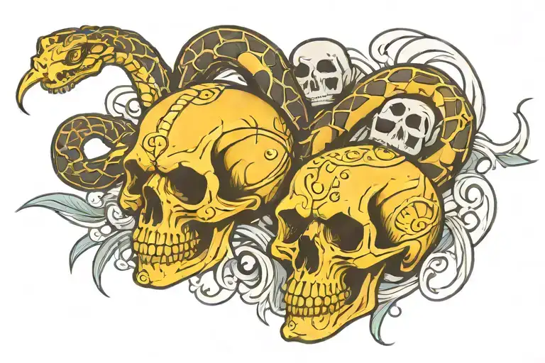 Snake And Skull