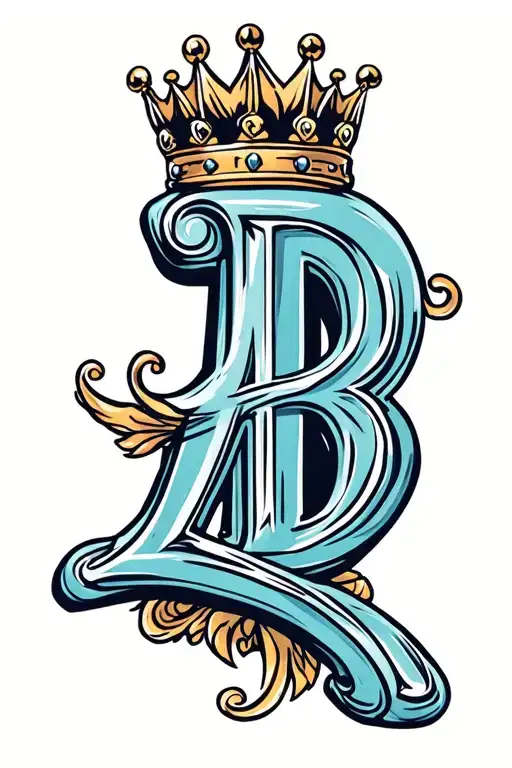 Letter B And Crown