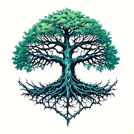 Tree Of Life Covered In Thorns