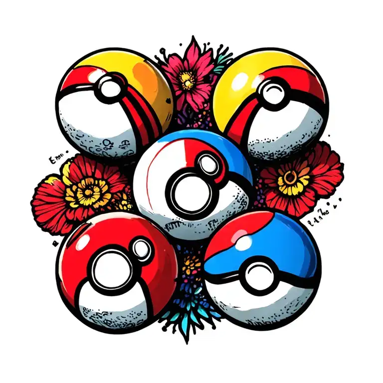 Four Poke Balls Showcasing The Importance
