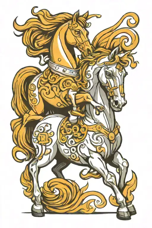 A Horse With Gemini Zodiac Sign
