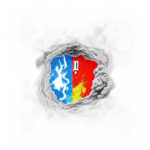 Volcano Profile With Italian Flag Colours