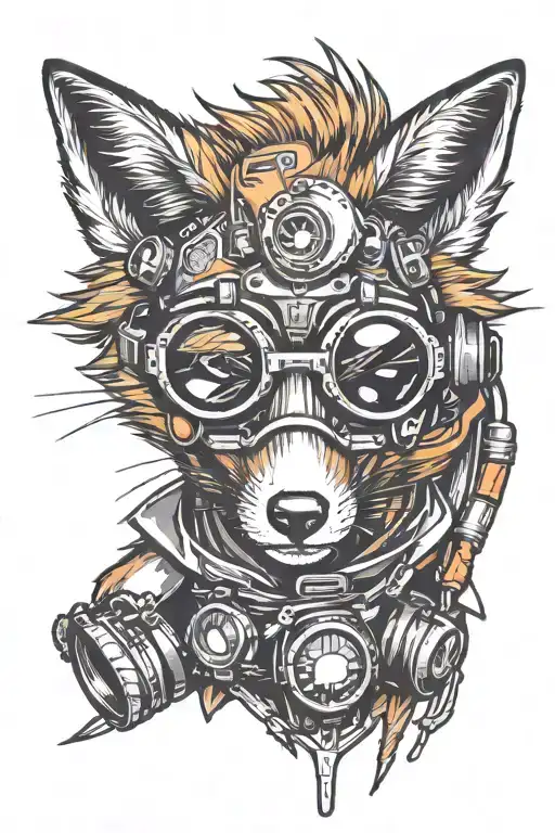 Fox With Racing Goggles