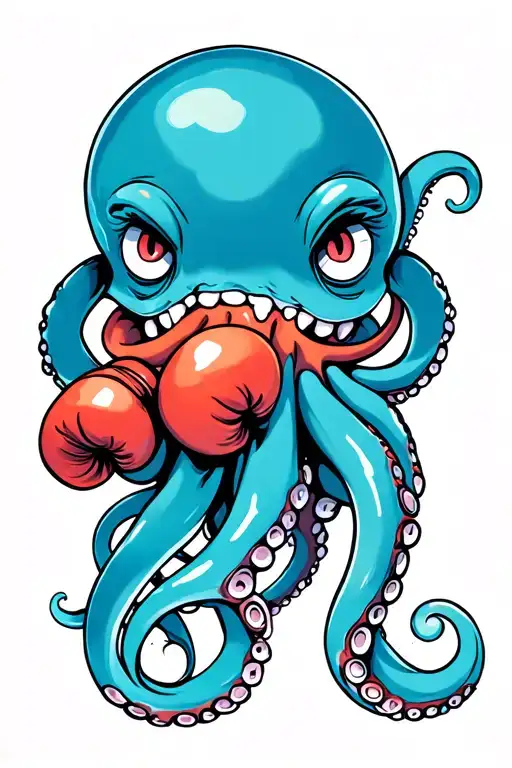 Octopus With A Boxing Glove On