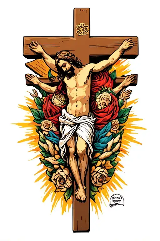 Jesus On The Cross Surrounded